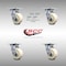 Service Caster 4 Inch Stainless Steel Nylon Swivel Caster Set with Roll Bearing and Swivel Lock SCC-SS30S420-NYR-BSL-4 - alternate 3